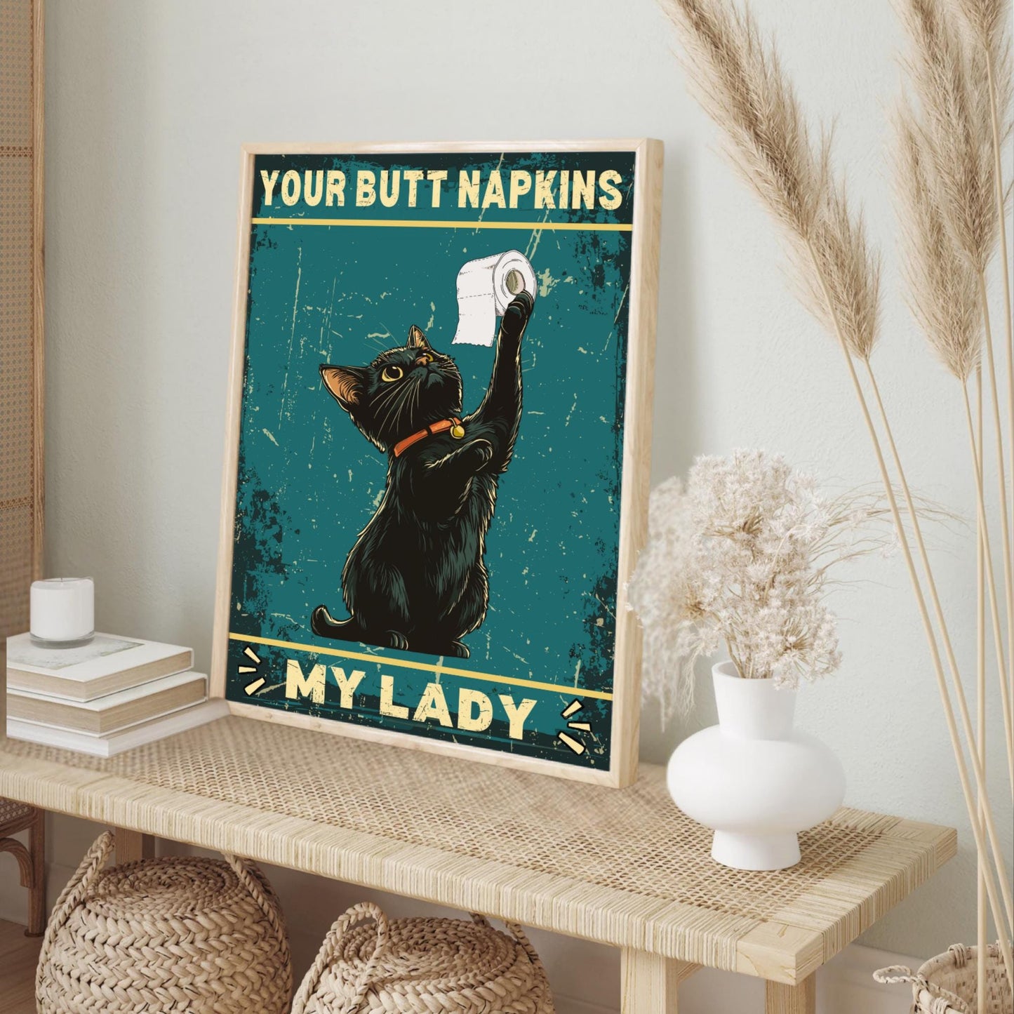 Funny Cat Bathroom Print