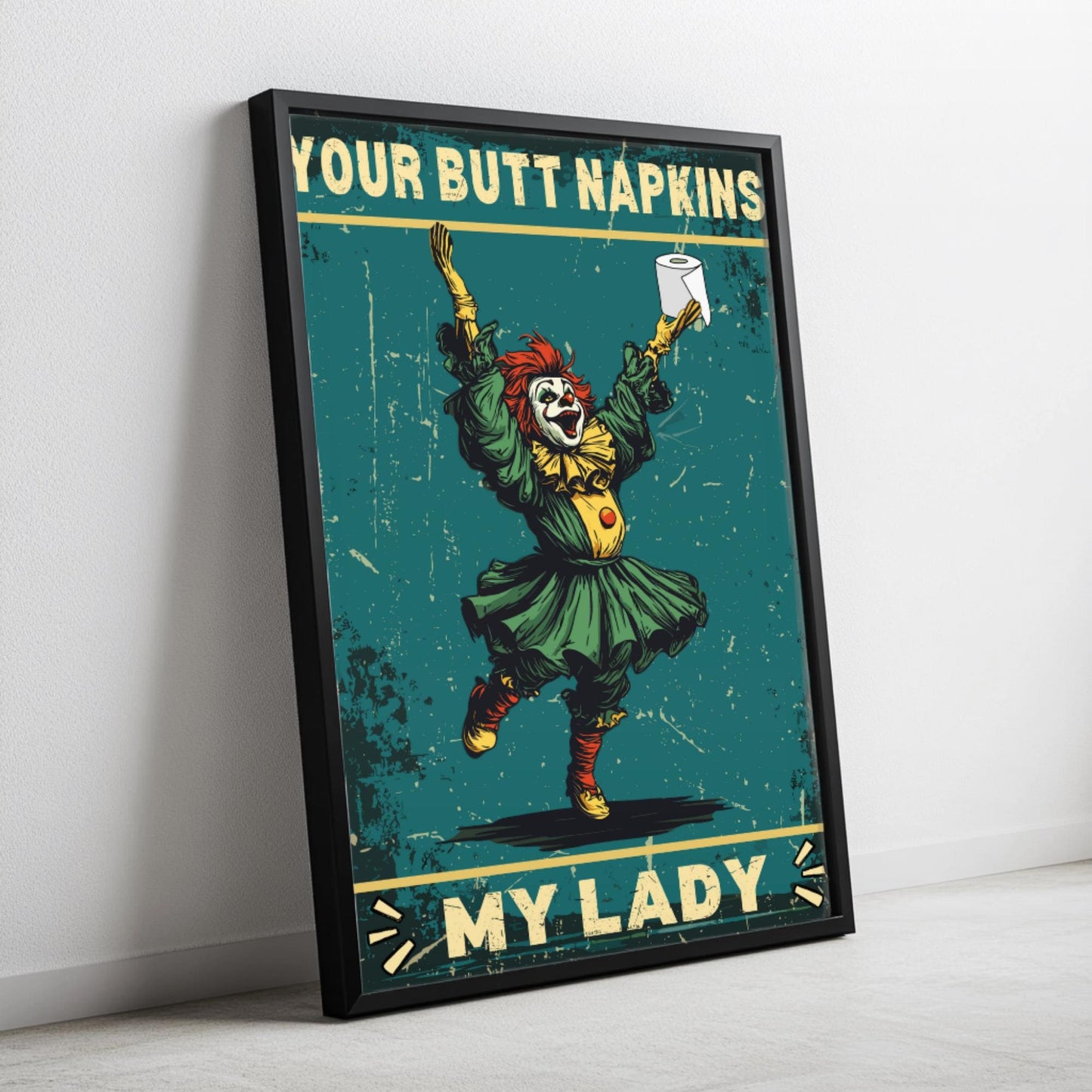 Funny Clown Bathroom Print