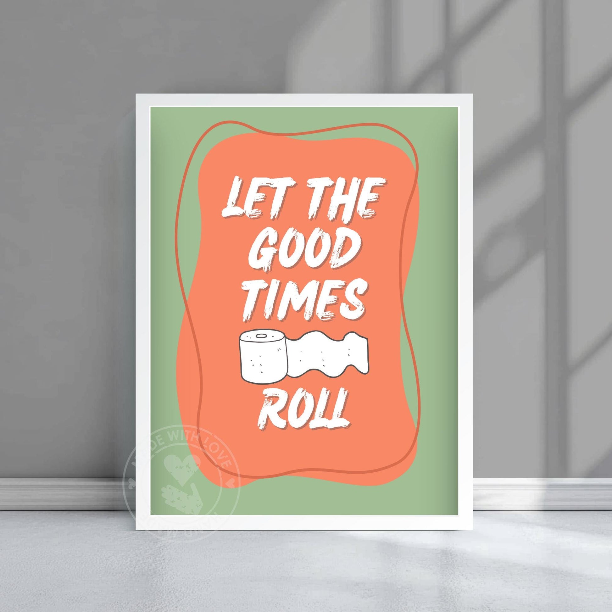 Funny bathroom pooping poster