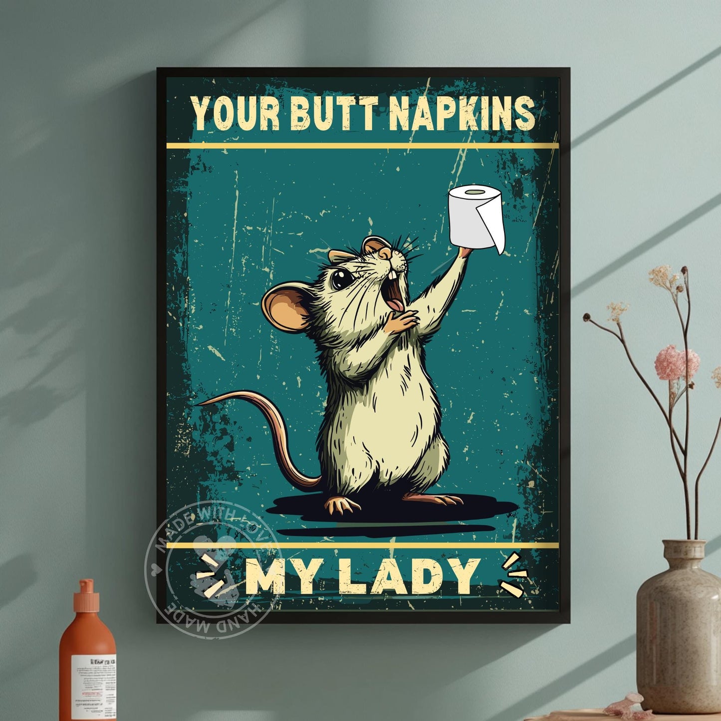 Funny Mouse Bathroom Print