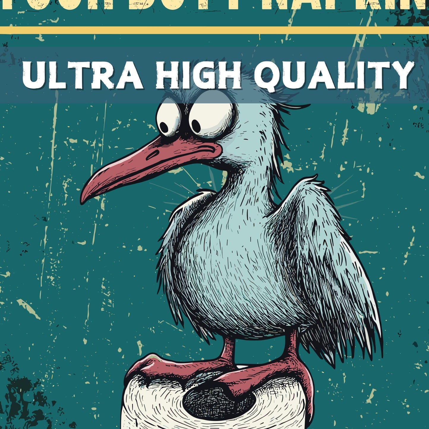 Funny Seagull Print for toilet
