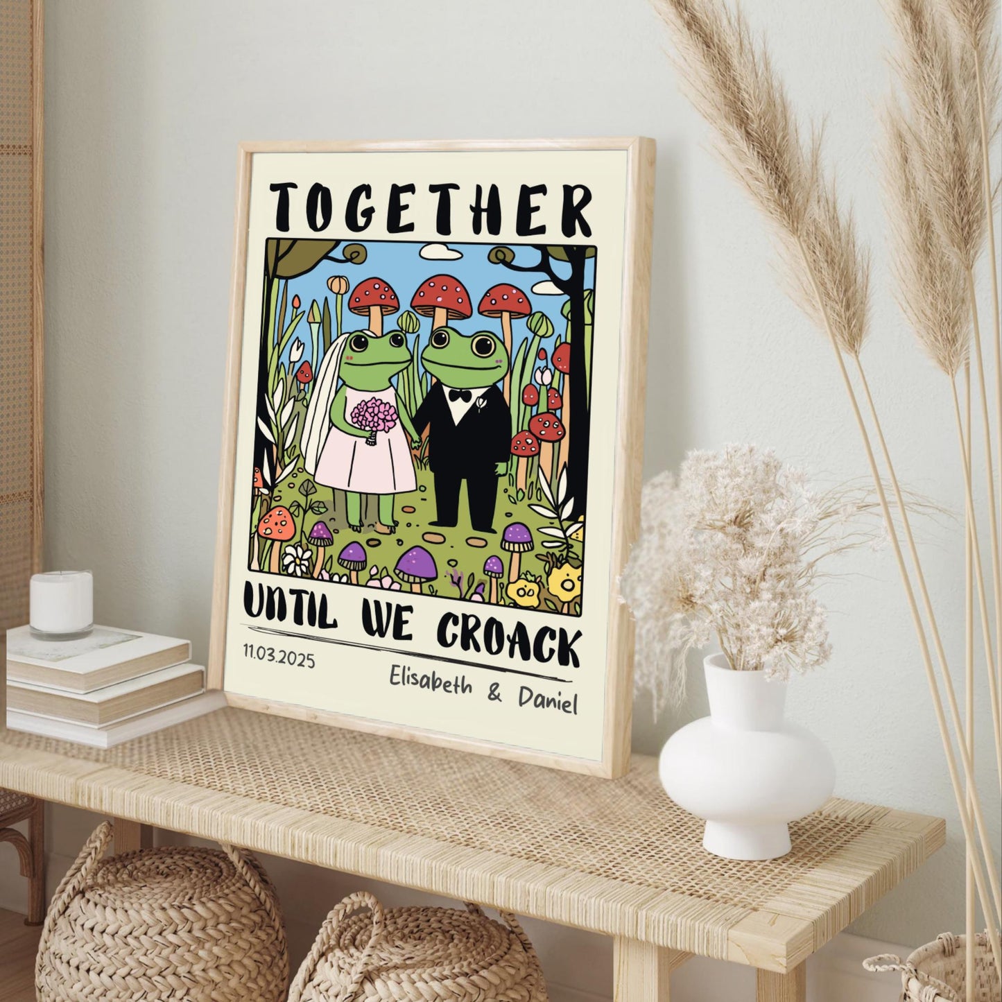 Personalised Couple Illustration – Anniversary, Engagement, or Valentine’s Gift