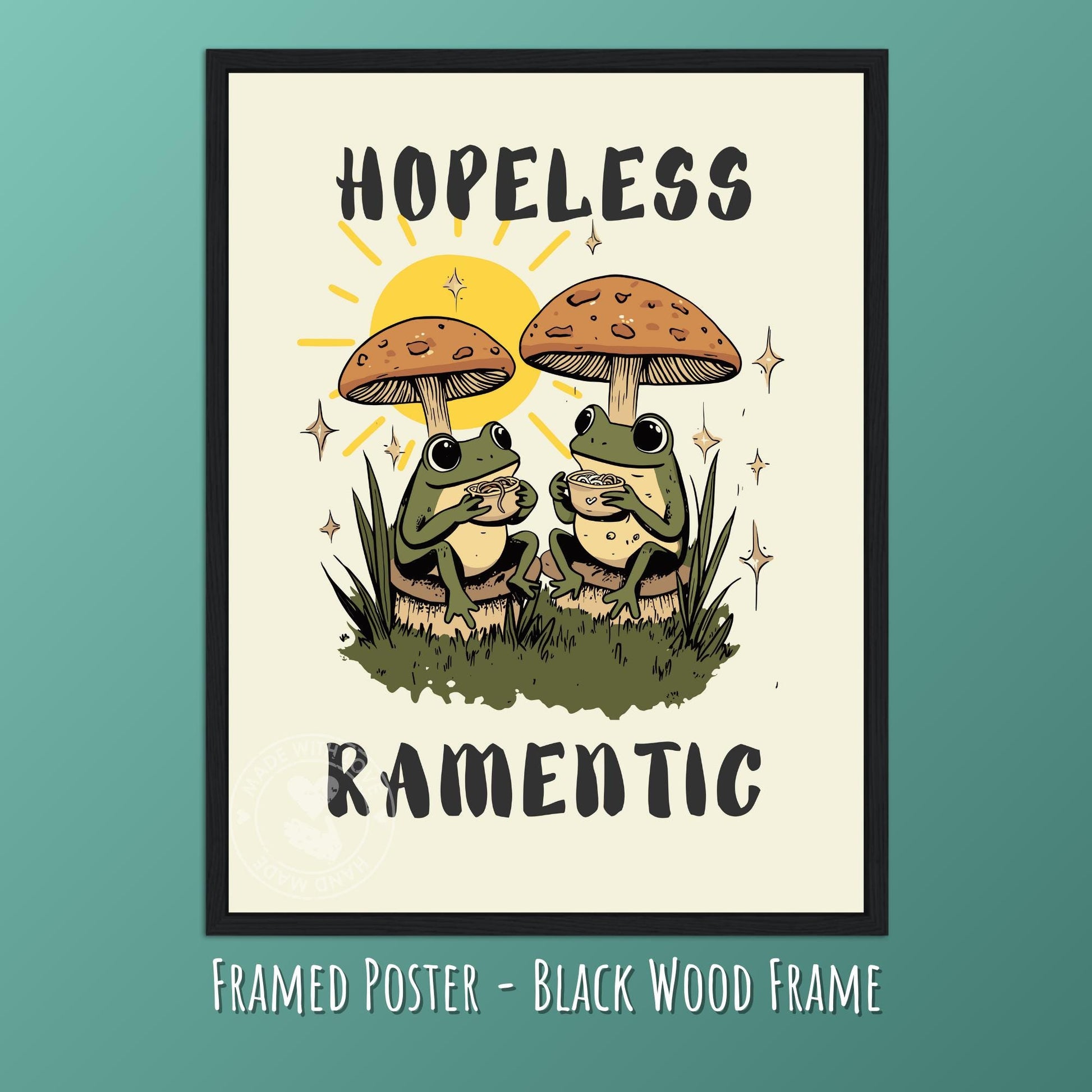 Hopelessly Ramentic Frog Print – Cute Ramen Lover Art