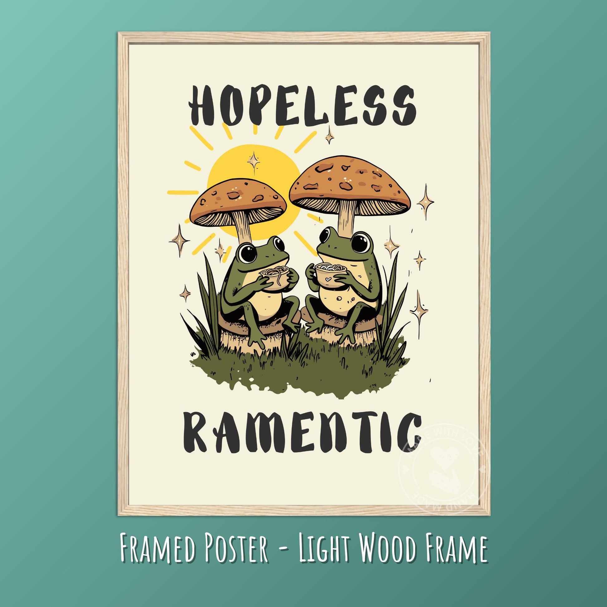 Hopelessly Ramentic Frog Print – Cute Ramen Lover Art