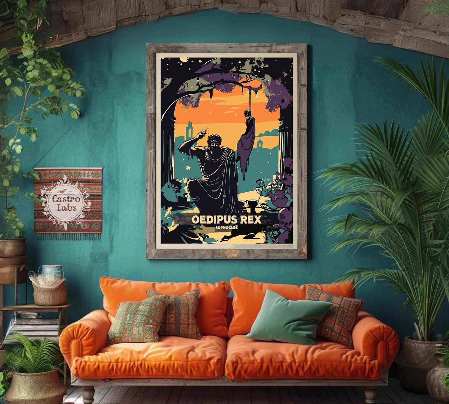 Oedipus Rex Poster, Oedipus Tyrannus Poster, Greek Mythology, Oedipus the King Poster, Ancient Greek Art, Athenian tragedy by Sophocles Art