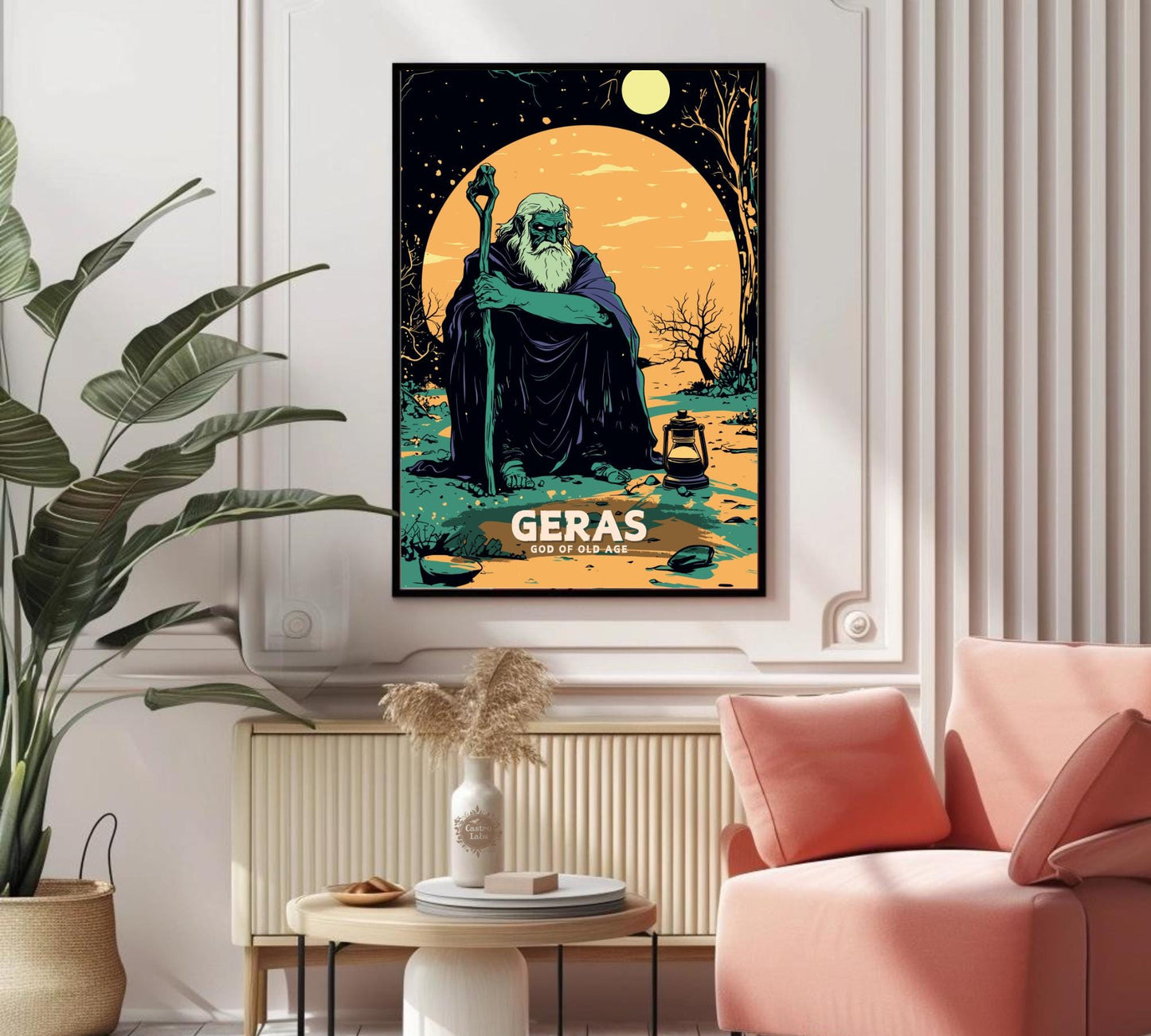 Geras God Poster, Greek God Geras, God of Old Age, Greek Mythology, Ancient Greek Art, Geras God Artwork, Hellenism, Age of mythology,
