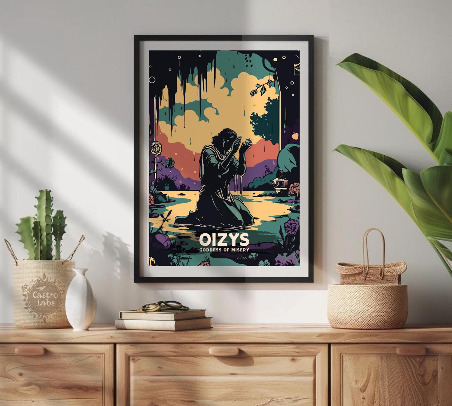 Oizys Goddess, Goddess of misery, Fineart, Greek Mythology Oizys Print, Greek Goddess, Ancient Greek Art