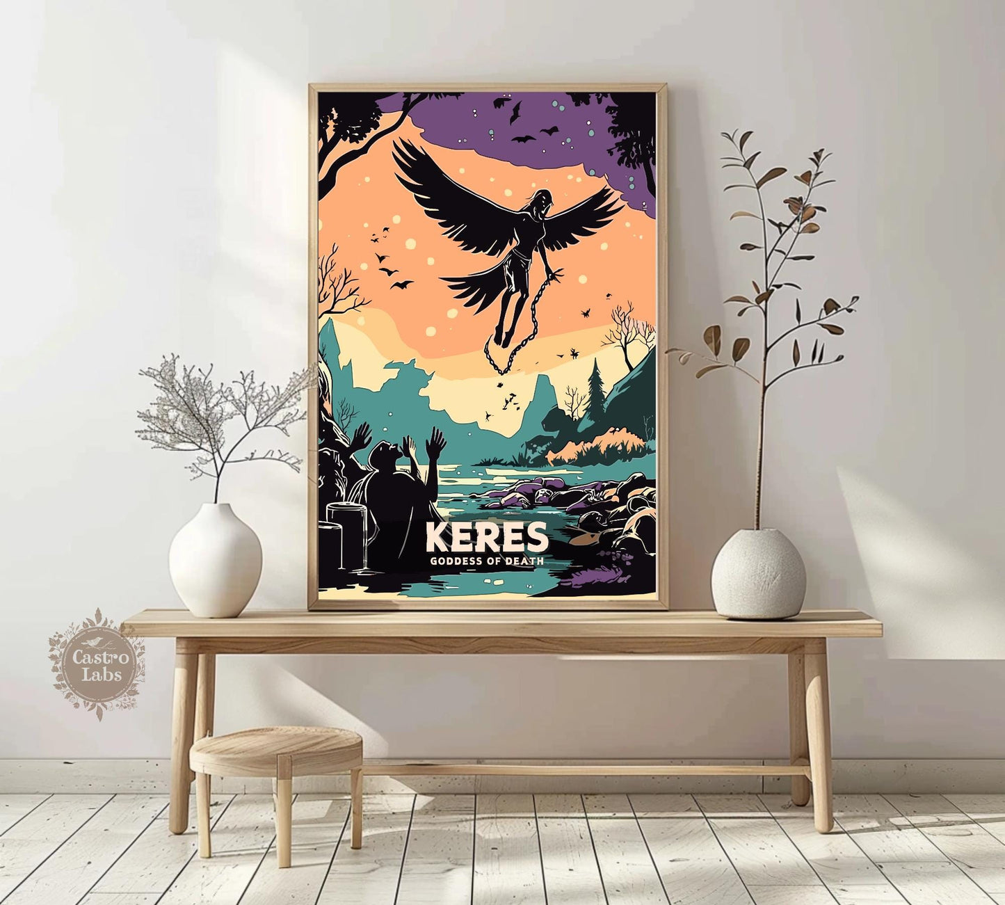 Keres Goddess, Goddess of Death, Fineart, Greek Mythology Keres Print, Greek Goddess, Ancient Greek Art
