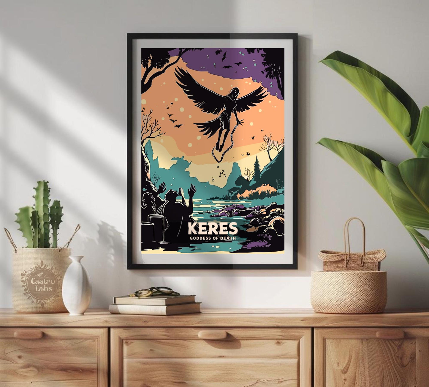 Keres Goddess, Goddess of Death, Fineart, Greek Mythology Keres Print, Greek Goddess, Ancient Greek Art