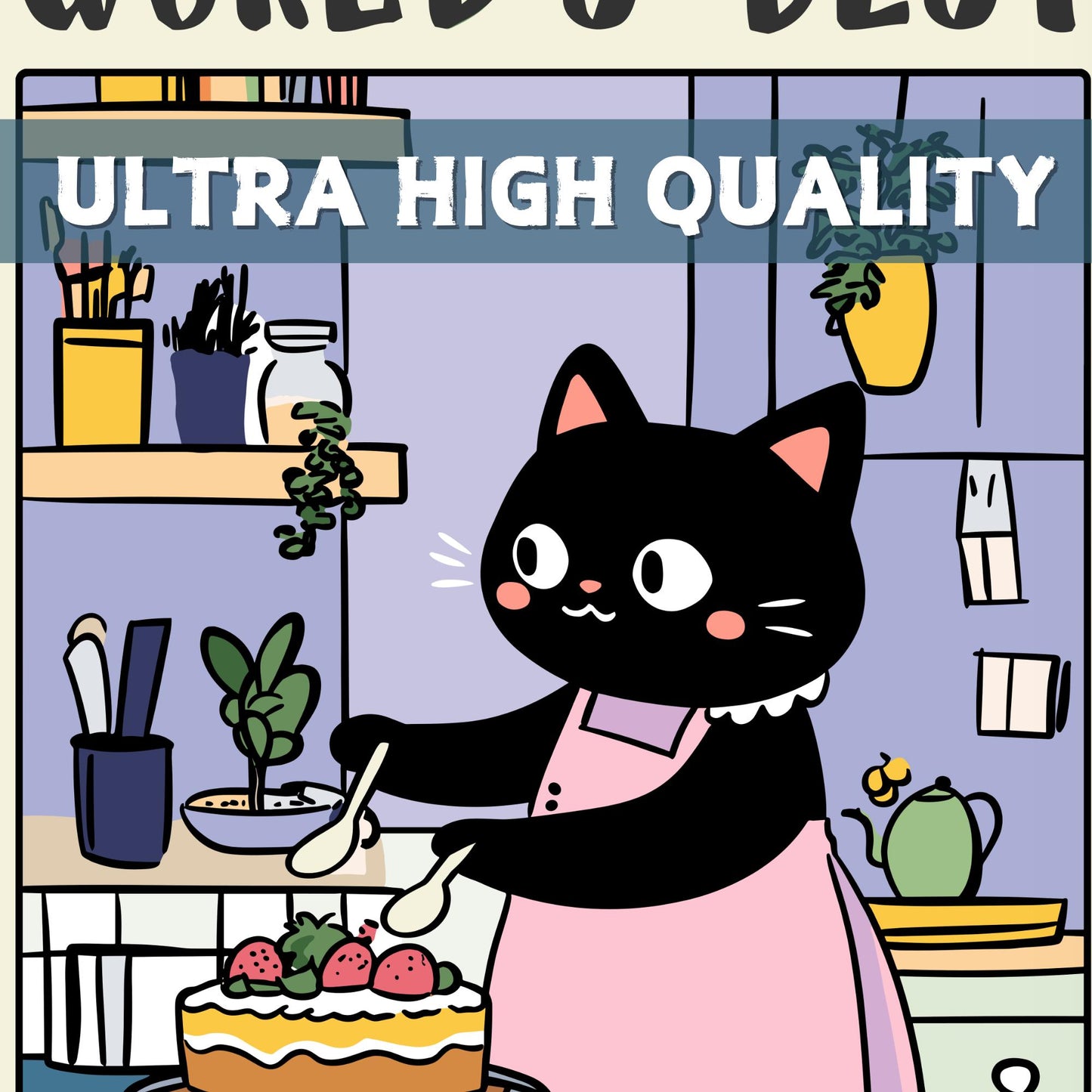 World's Best Baker Print Wall Art