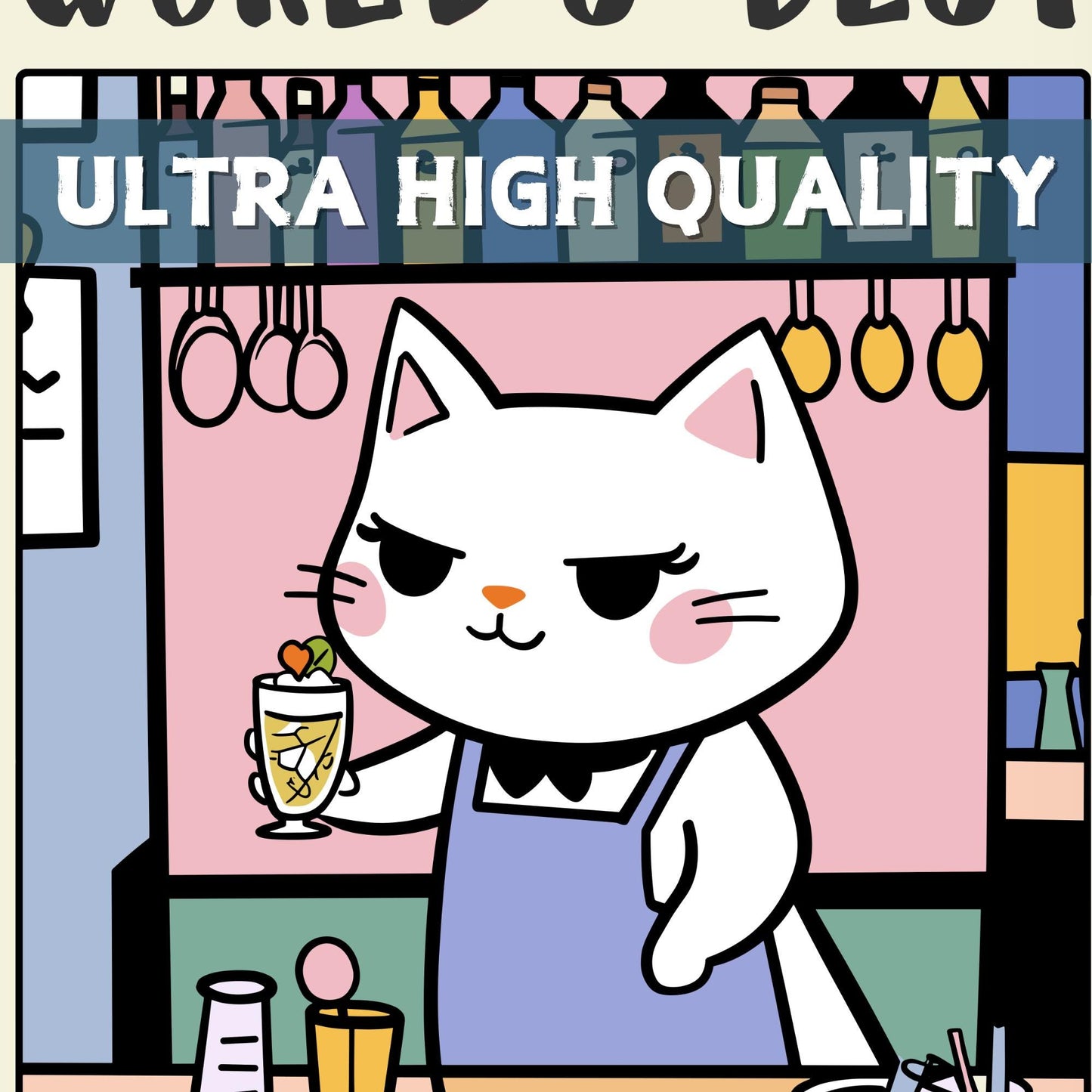 bartender Poster, Funny bartender gift idea ZOOMED
