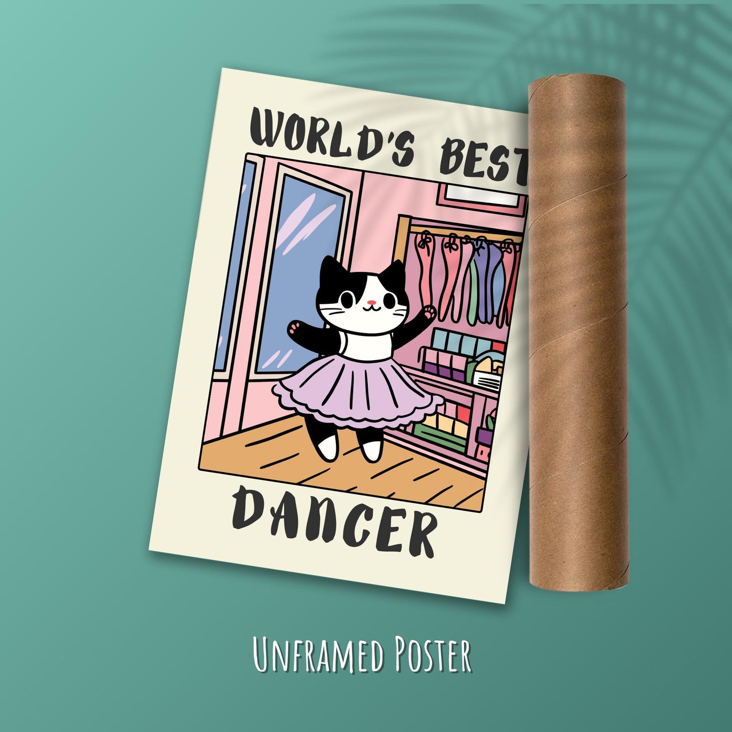 World's best Dancer Print on a green background shown with a tube