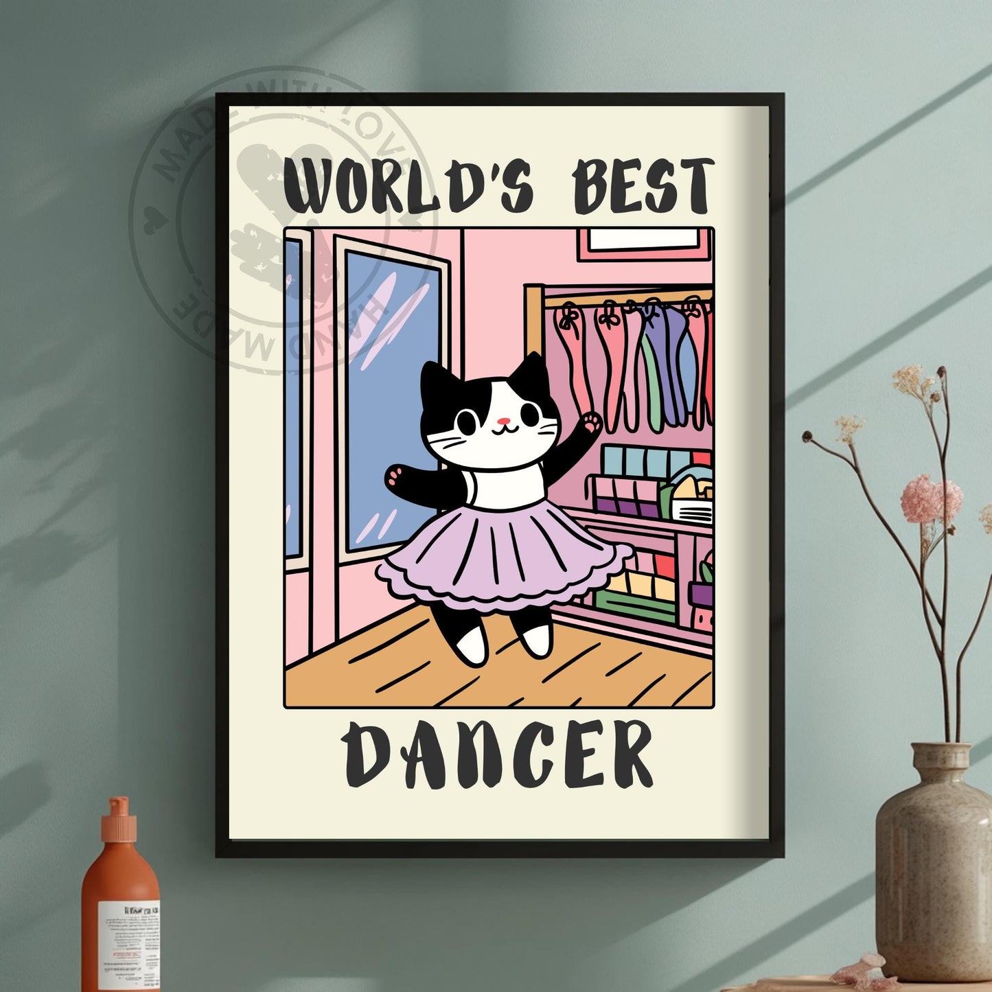 World's best Dancer Print on a green background