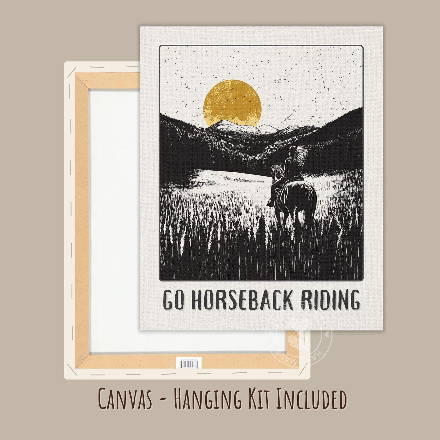 Go Horse Back Riding Poster - Canvas