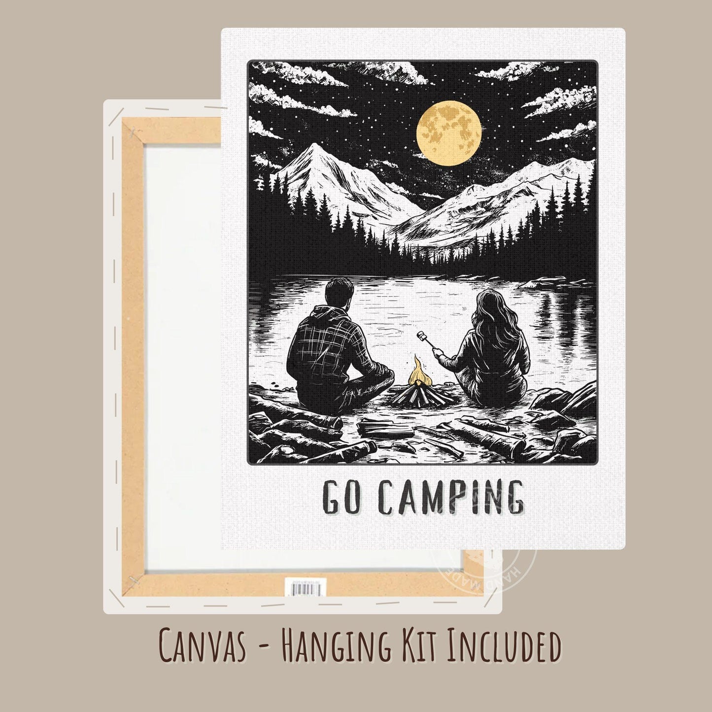 Go Camping Poster - Canvas