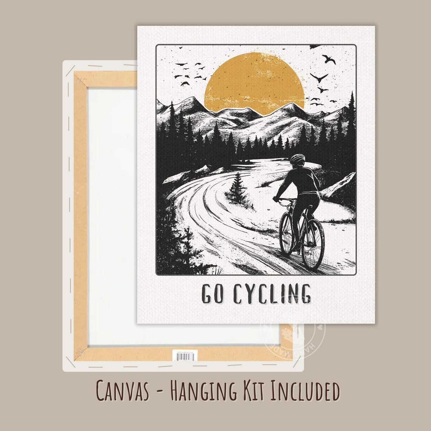 Go Cycling Poster - Canvas