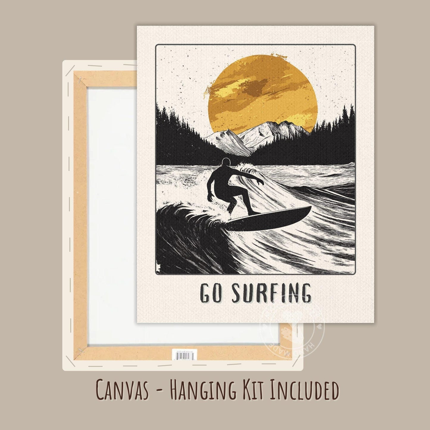 Go Surfing Poster - Canvas