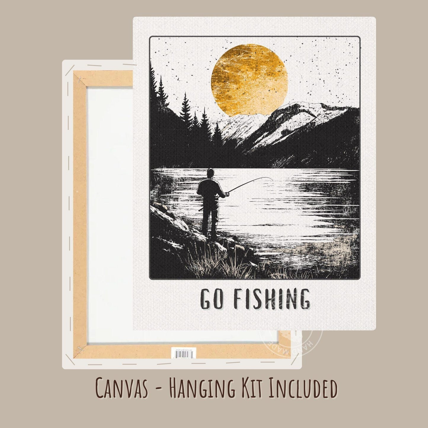 Go Fishing Poster - Canvas