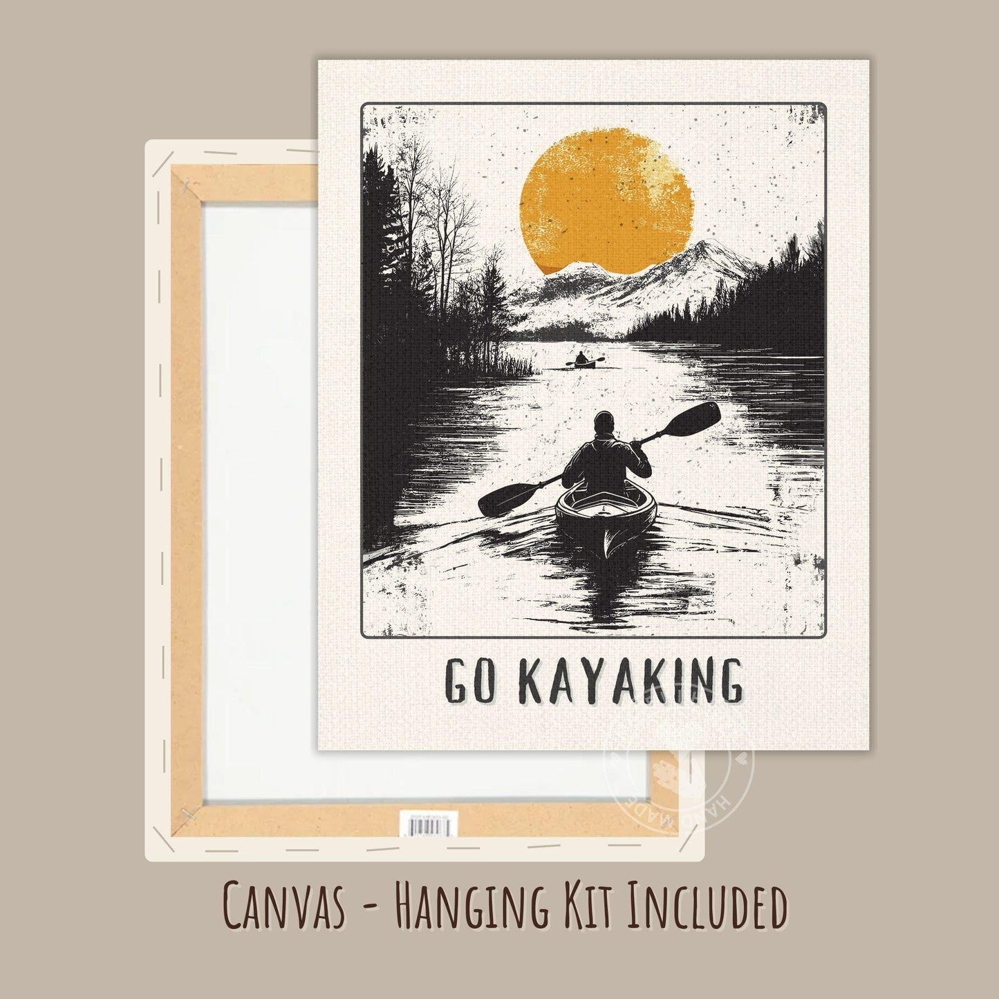 Go Kayaking Poster - Canvas