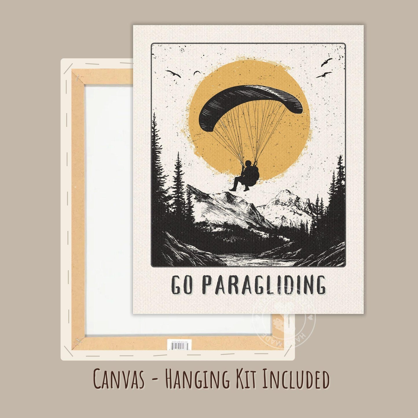 Go Paragliding Poster - Canvas
