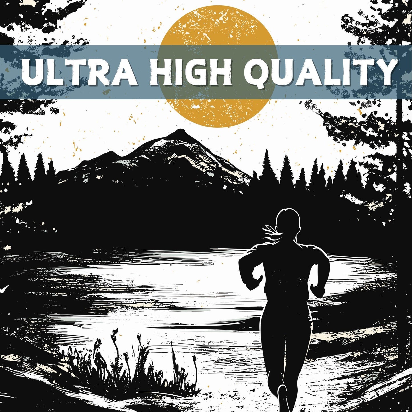 Go Running Poster, Jogging Print - Zoomed In