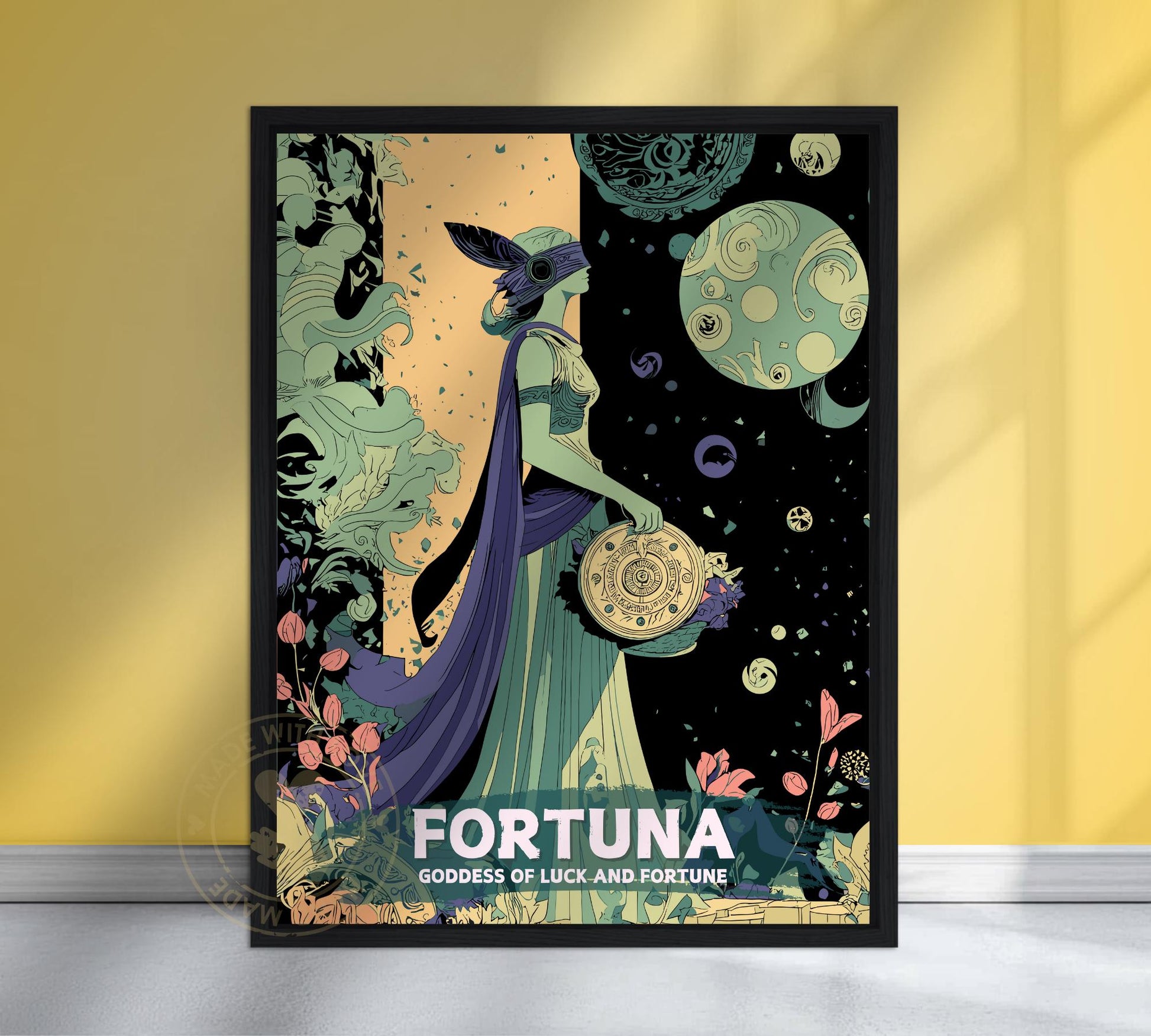 Fortuna Roman Goddess Poster