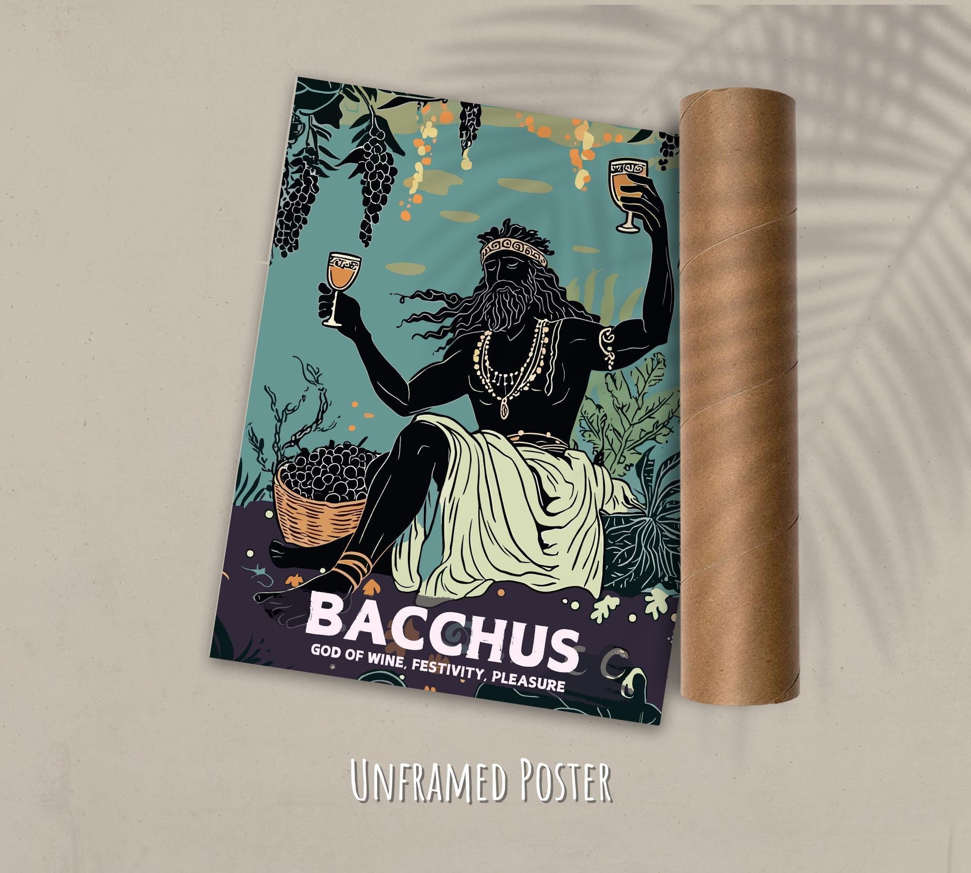 Bacchus God Painting - Unframed