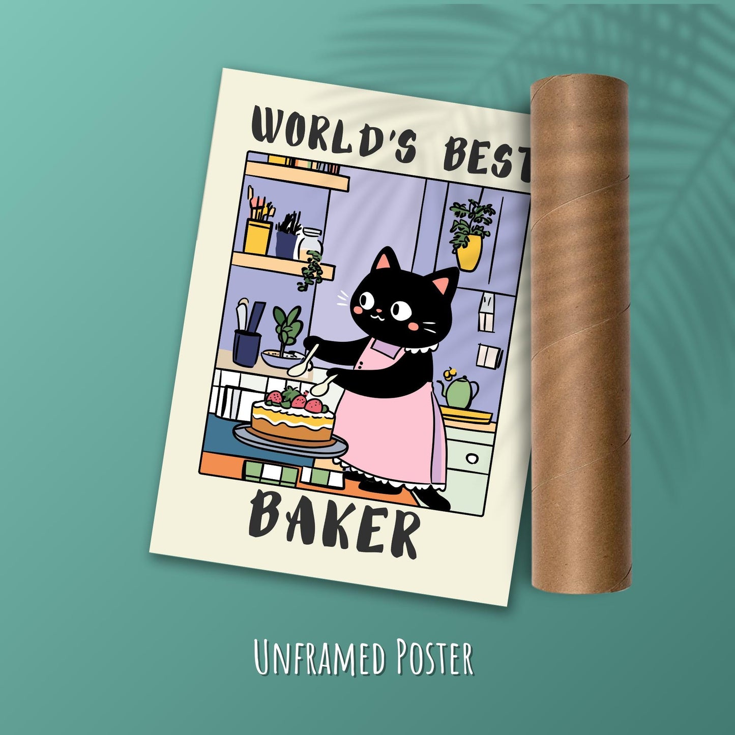 World's Best Baker Print Wall Art
