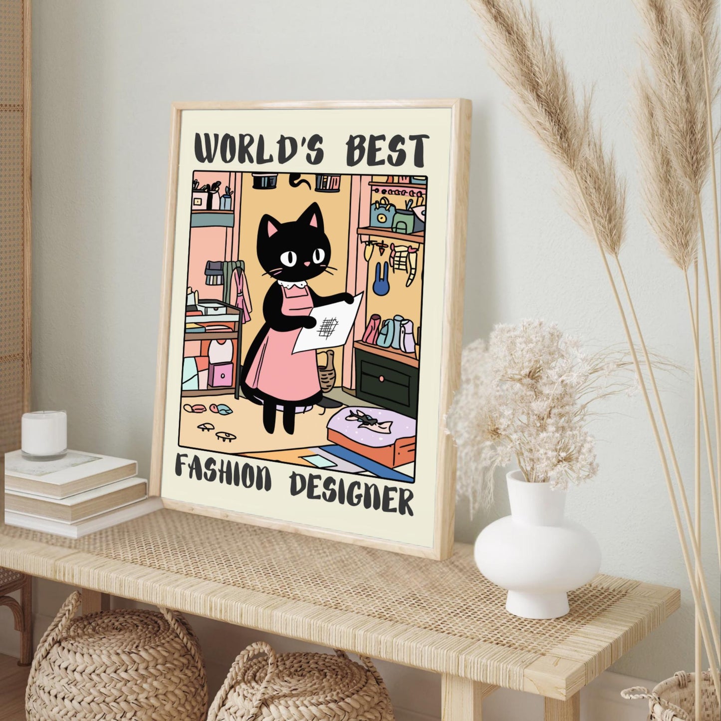 Fashion Designer Poster on a cream background