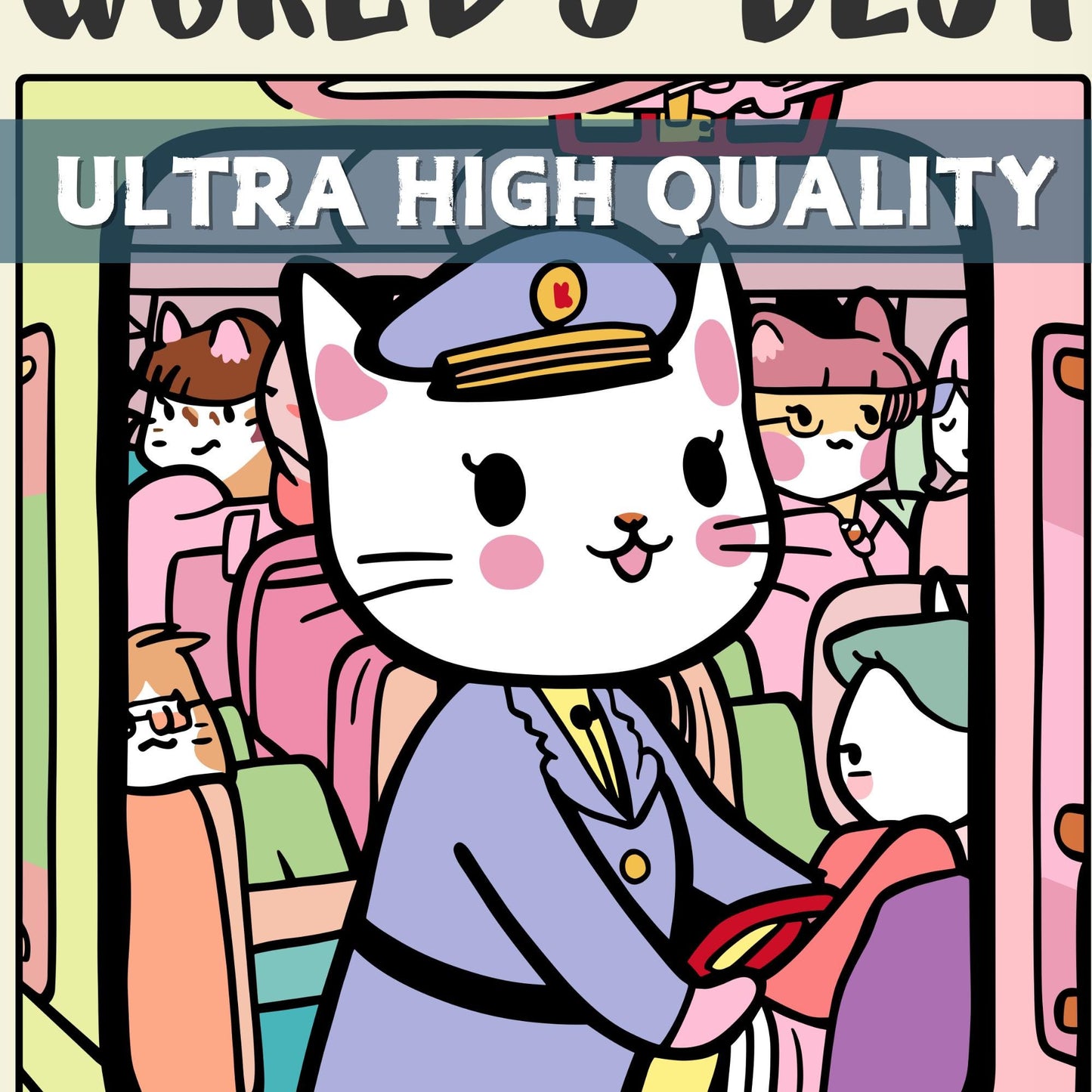 Flight attendant Poster zoomed in