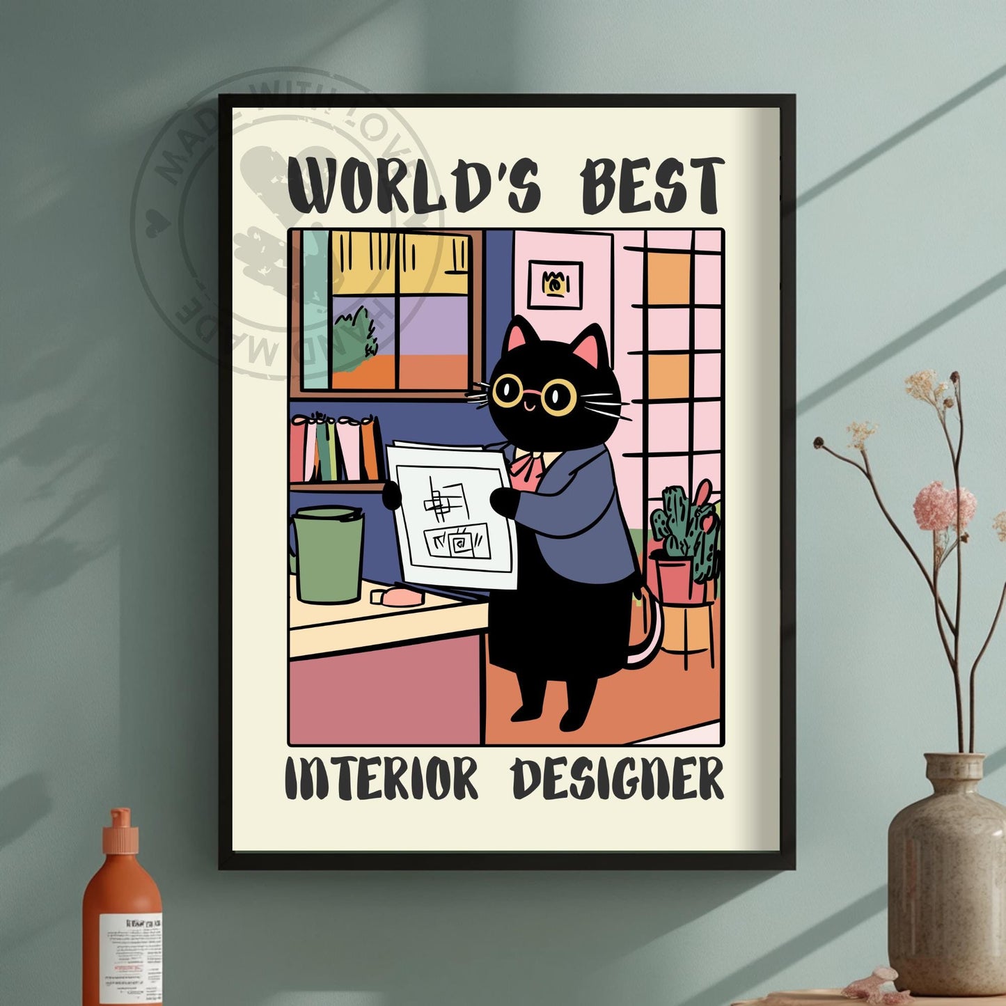 Interior Designer Poster - Green Background