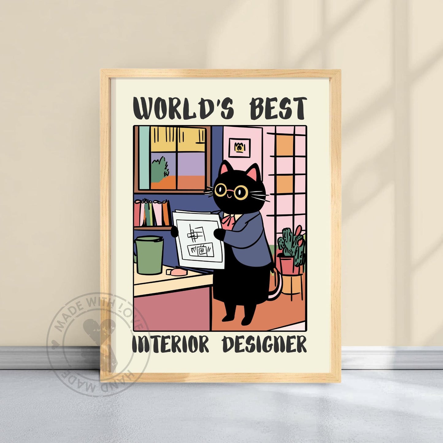 Interior Designer Poster - Yellow Background