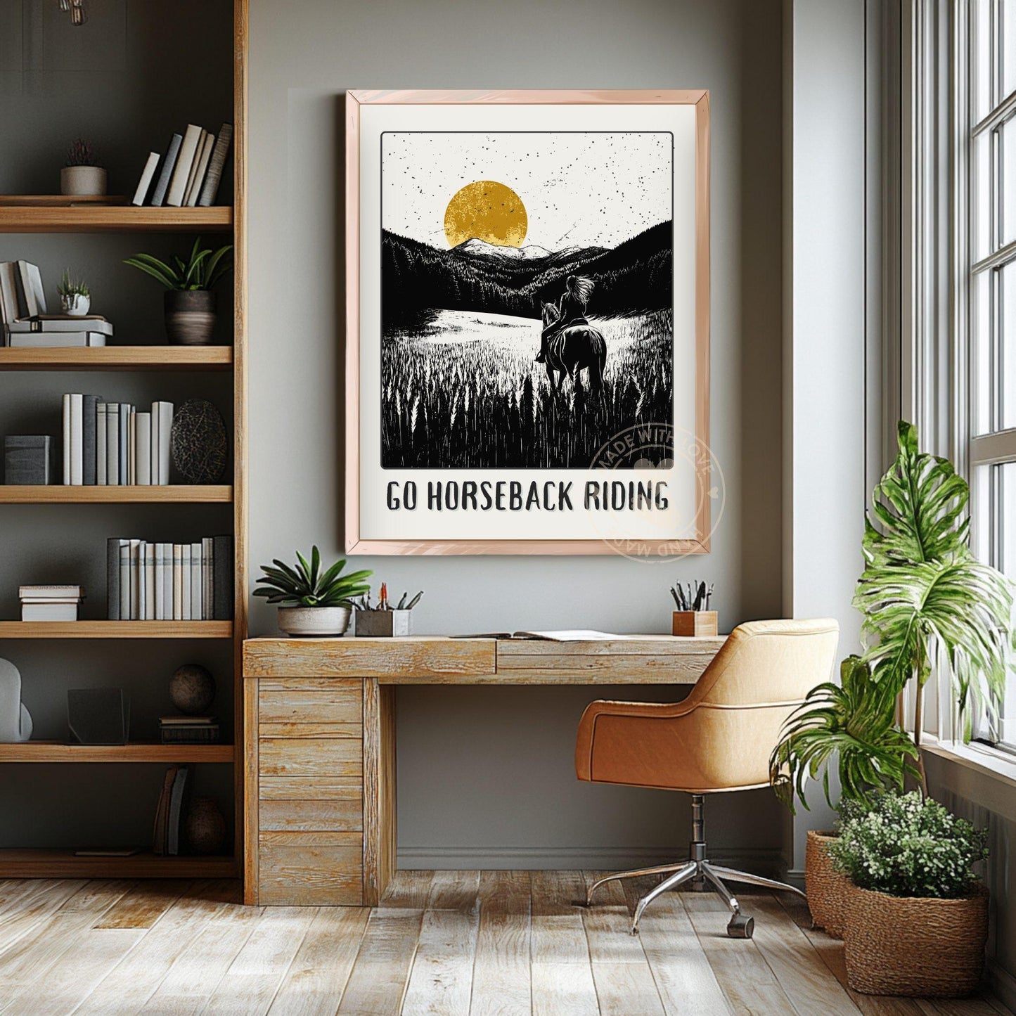 Go Horse Back Riding Poster - Living room