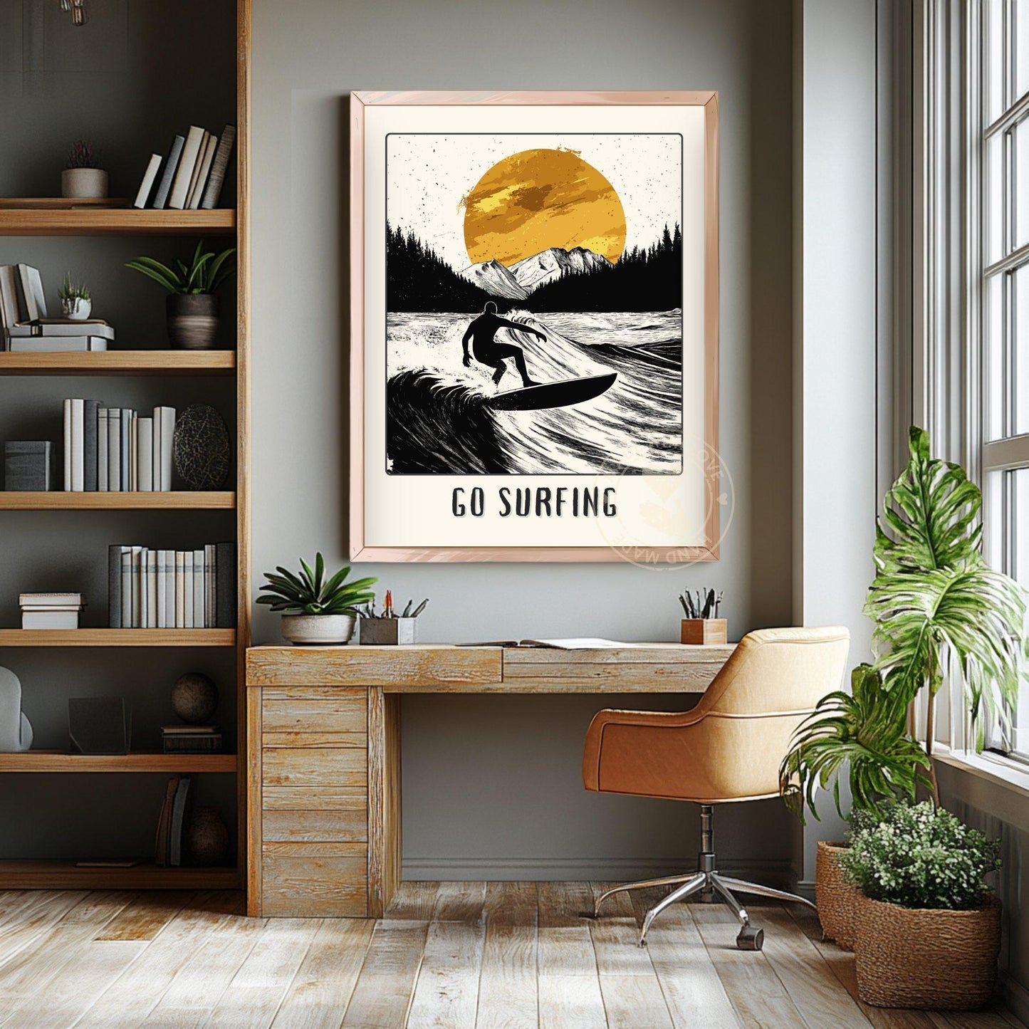 Go Surfing Poster - Living Room