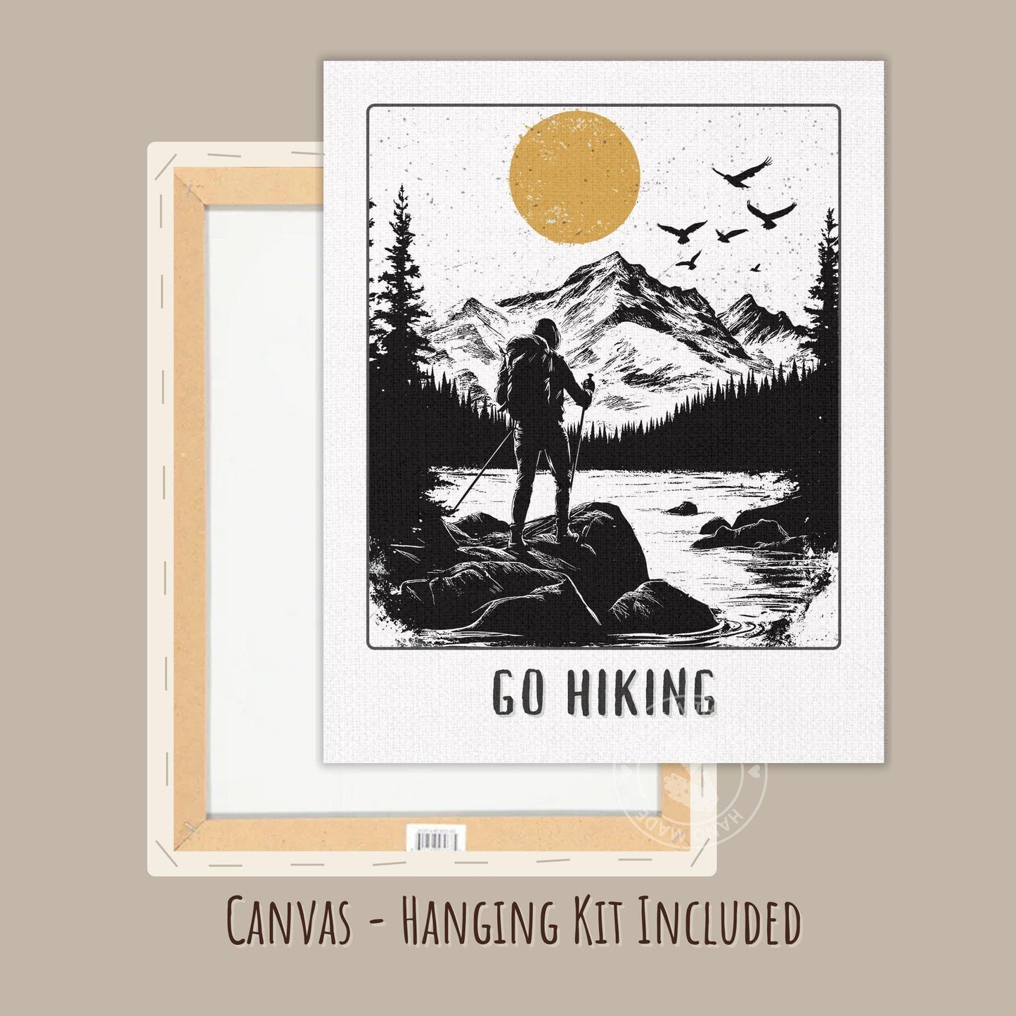 Go Hiking Poster - Canvas