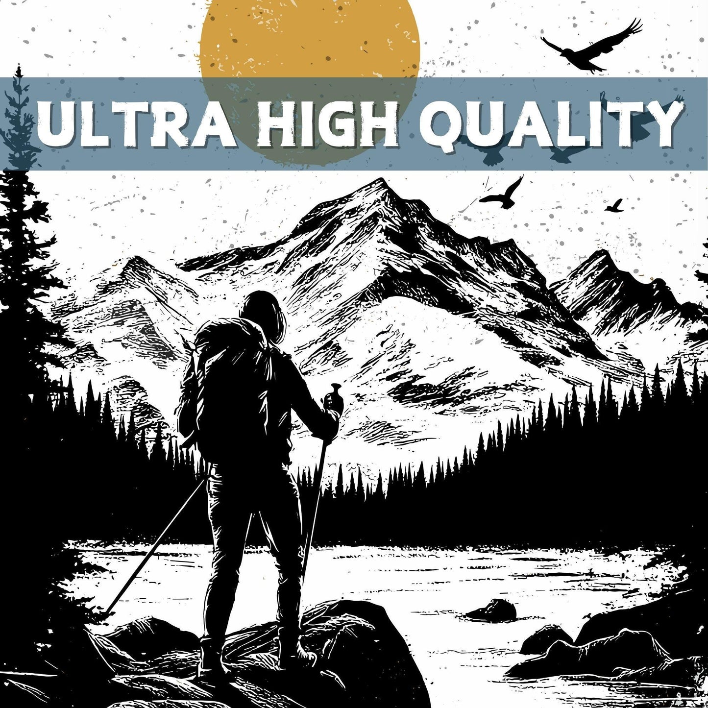 Go Hiking Poster - Zoomed In