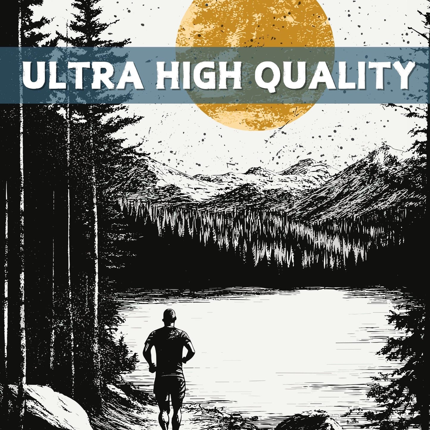 Jogging Poster, Gift for a Runner - Zoomed in
