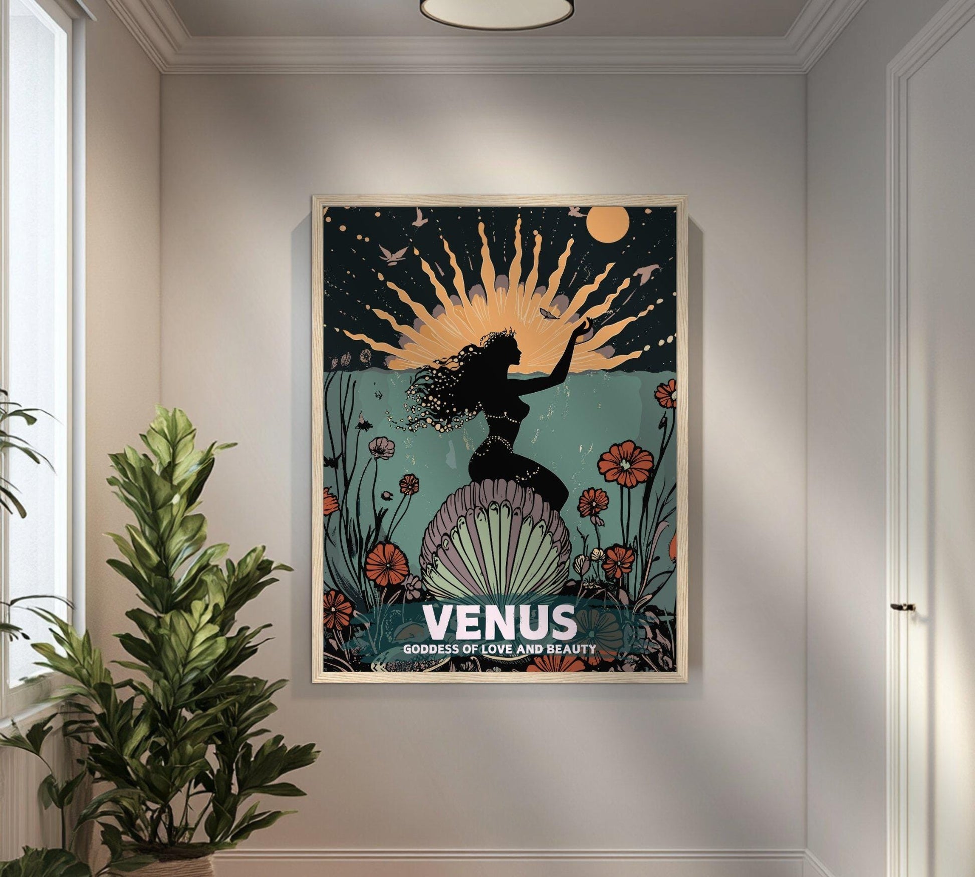 Venus Goddess Poster - Roman Mythology Artwork - Hallway