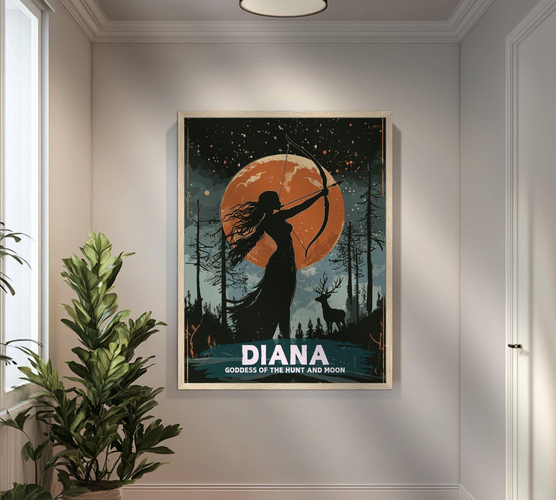 Diana Goddess Painting - Diana Roman Mythology Artwork