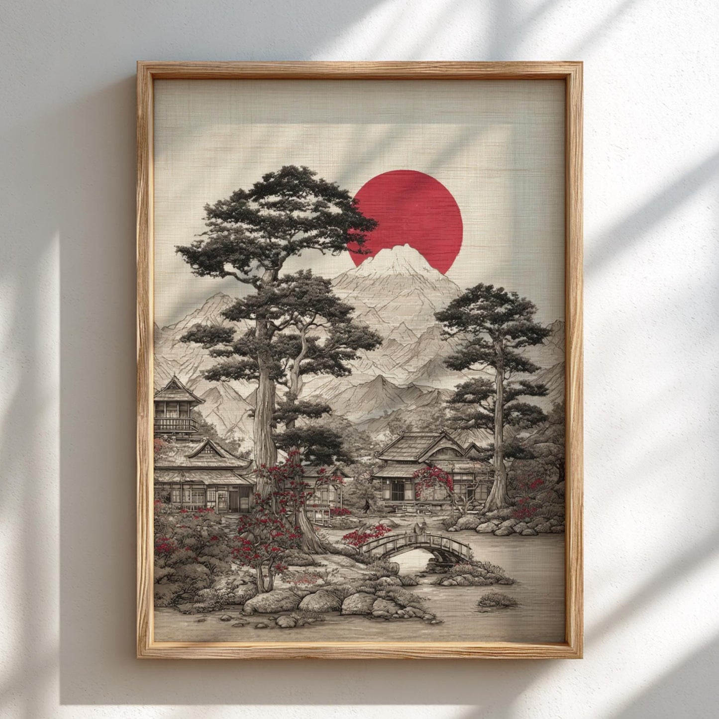 Japanese Village Landscape Artwork