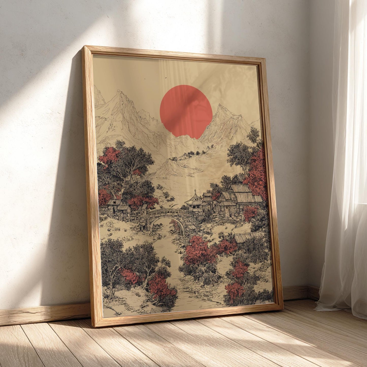 Japanese Valley Landscape Print