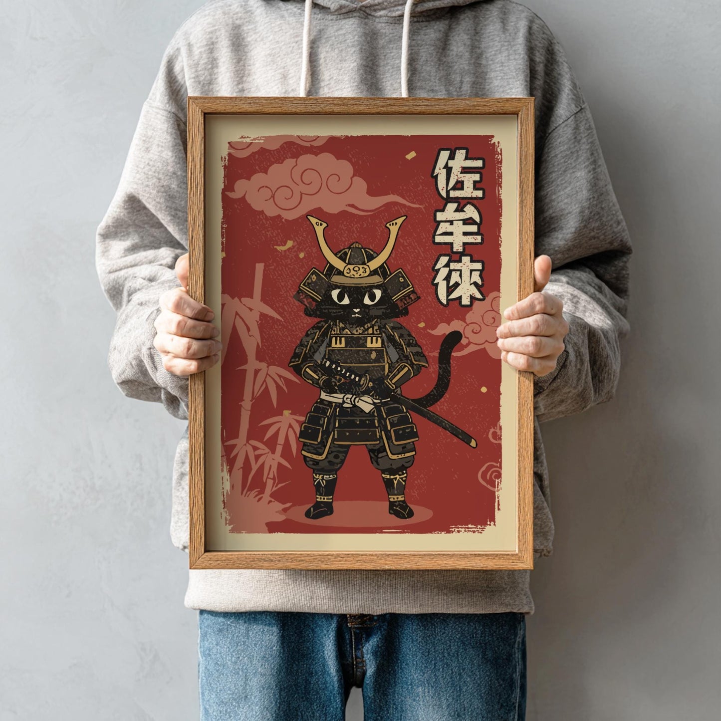 Samurai Cat Art Print (Armor)