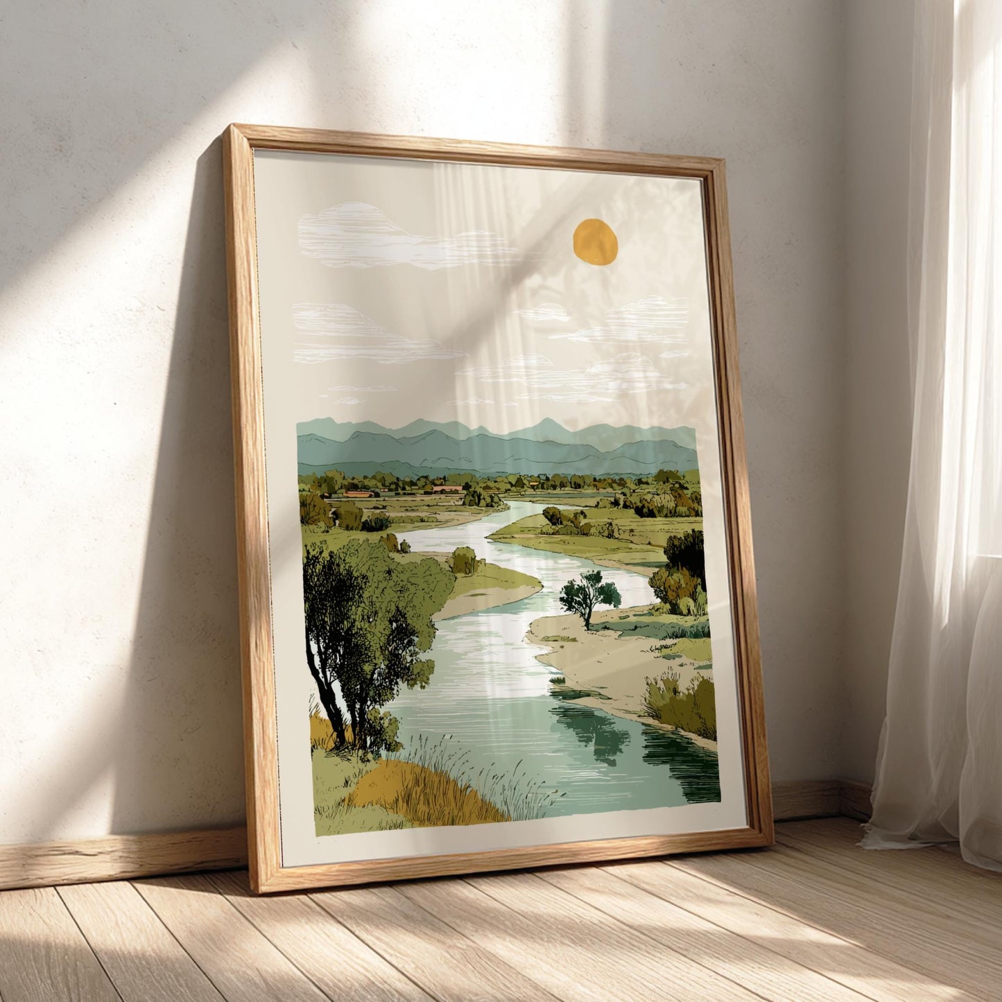 River Delta Dream - Pastel River Delta Poster - Serene Nature Wall Decor Poster