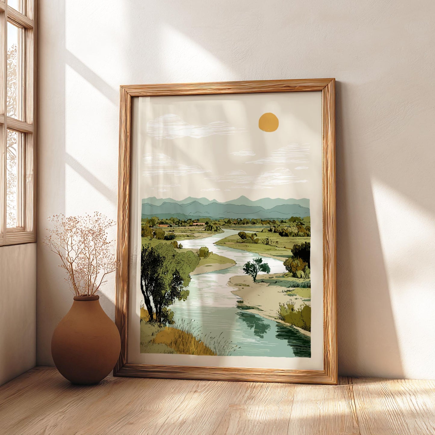 River Delta Dream - Pastel River Delta Poster - Serene Nature Wall Decor Poster