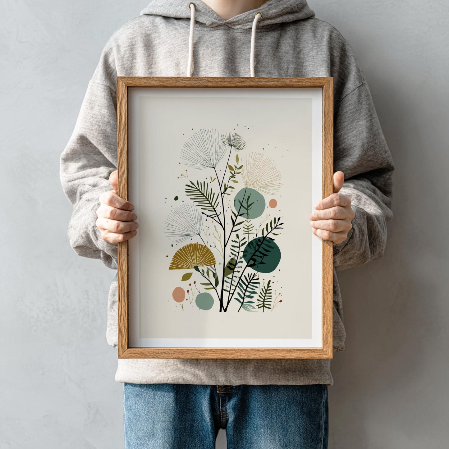 Pine Veil Dawn - Pastel Wildflower Poster - Serene Nature Wall Decor Poster