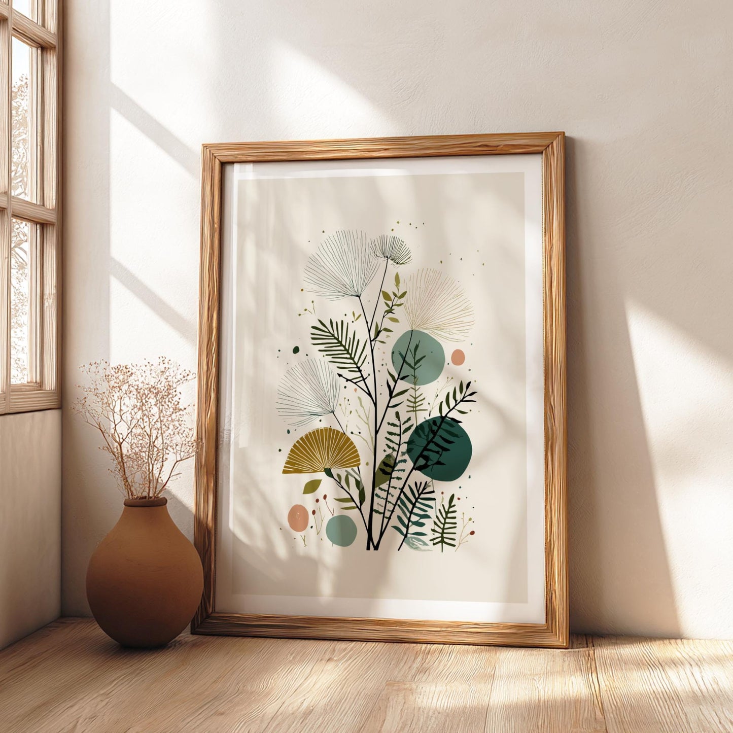 Pine Veil Dawn - Pastel Wildflower Poster - Serene Nature Wall Decor Poster