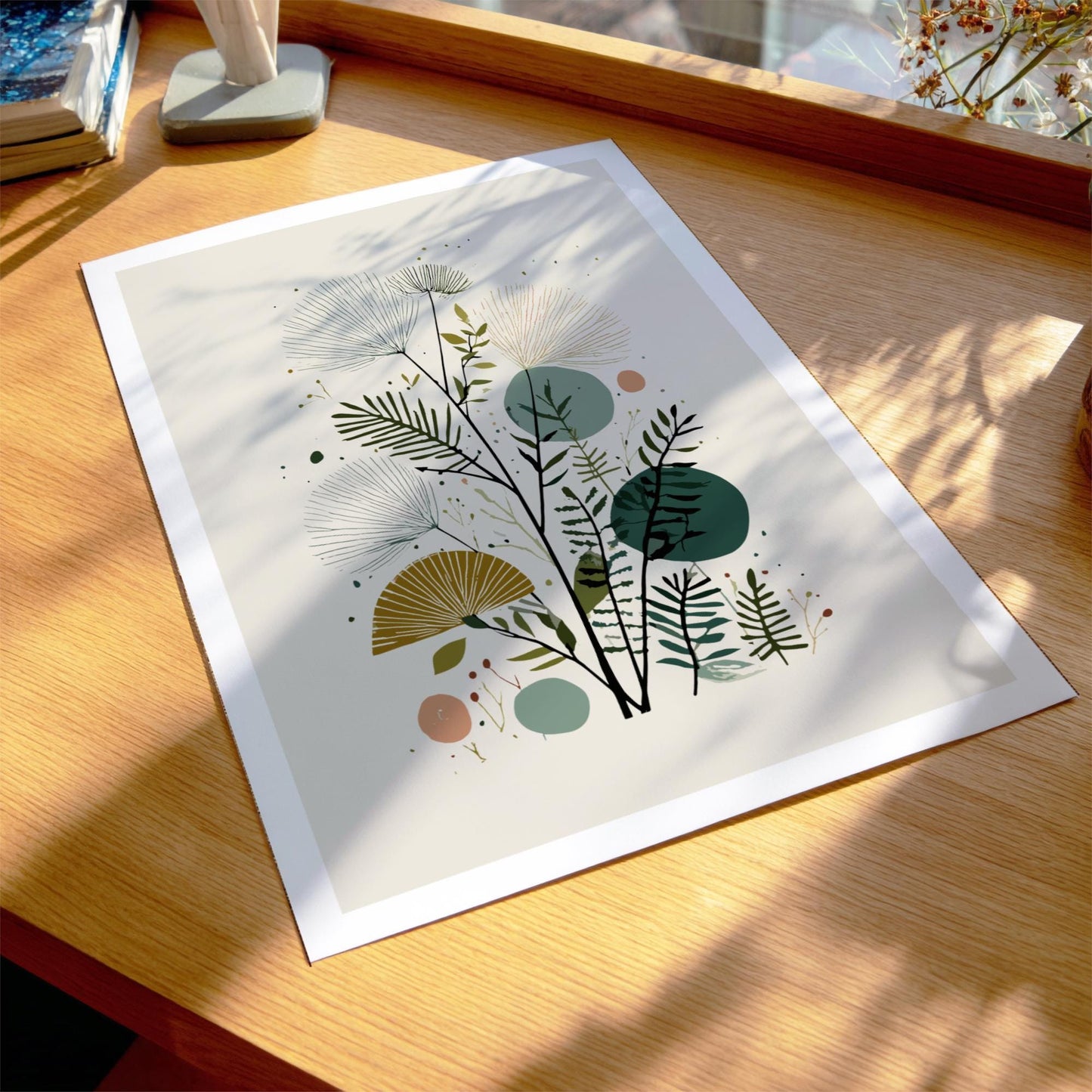 Pine Veil Dawn - Pastel Wildflower Poster - Serene Nature Wall Decor Poster