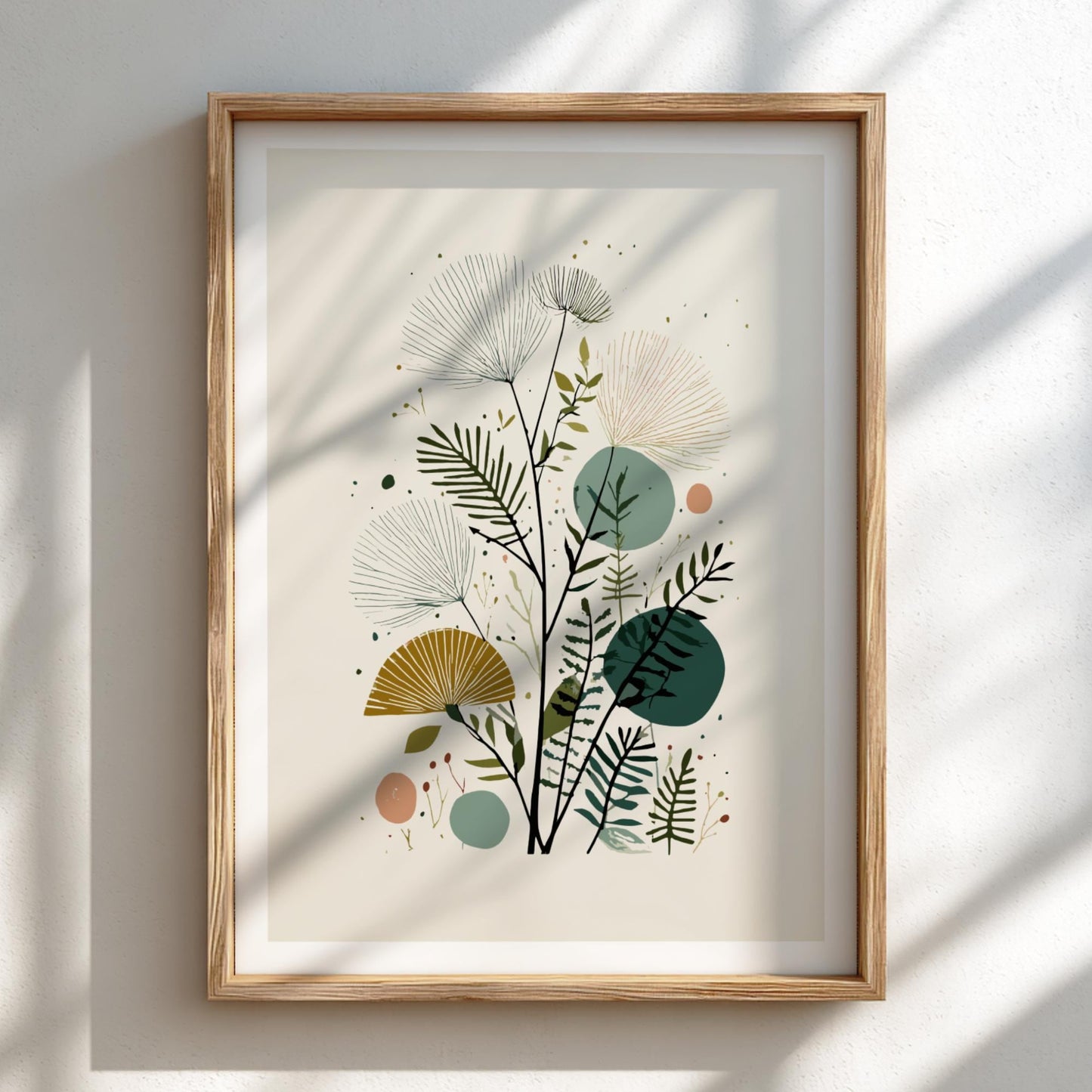 Pine Veil Dawn - Pastel Wildflower Poster - Serene Nature Wall Decor Poster