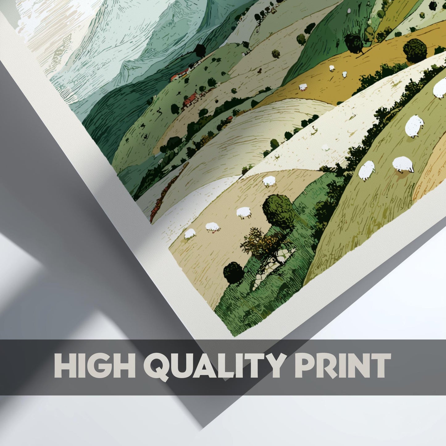 Highland Mist Haven - Pastel Highlands Poster - Serene Nature Wall Decor Poster