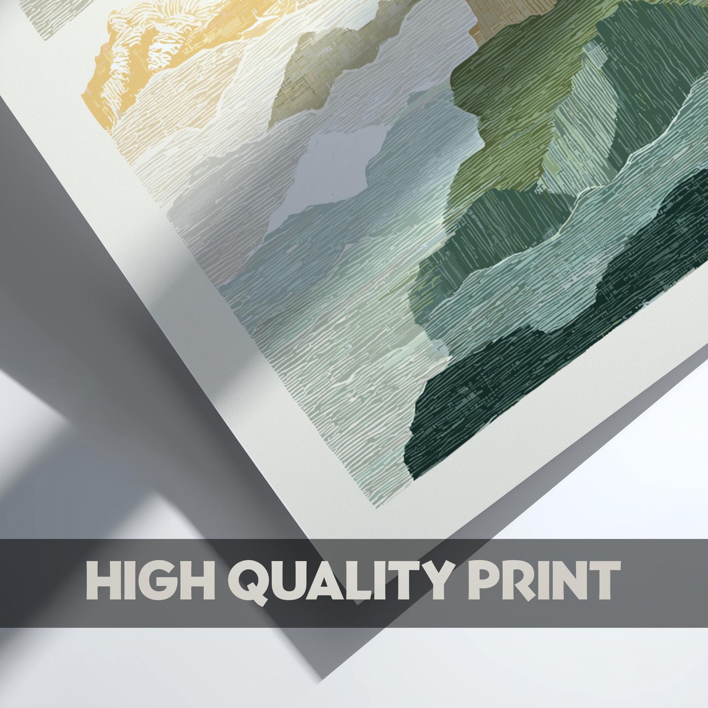 Climb to Sunset - Pastel Climbing Poster - Serene Nature Wall Decor Poster